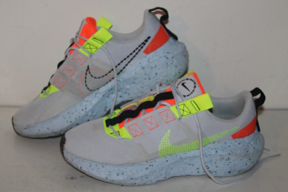 Nike Crater Impact Running Shoes, CW2386-002, Gray/Volt/Hyp Crimson, Women's 9.5
